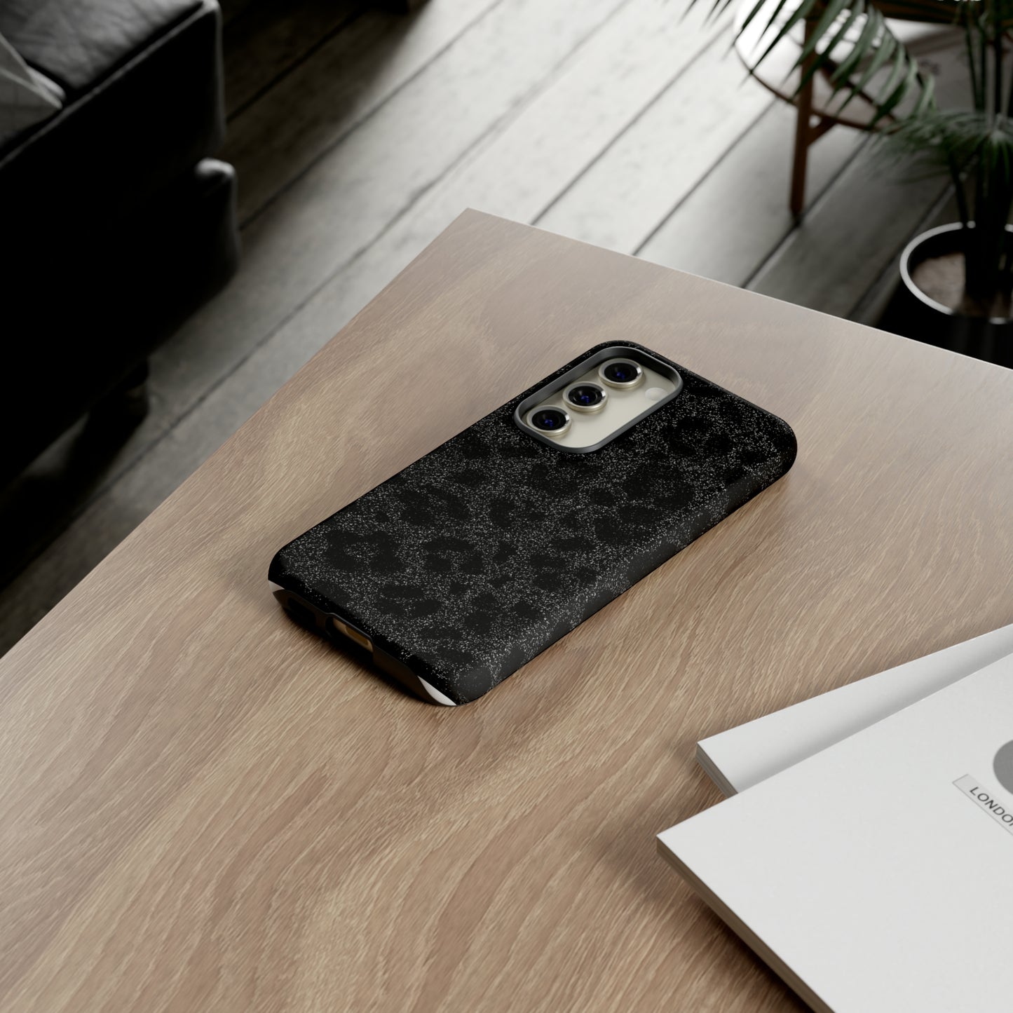 Black Leopard Print Case