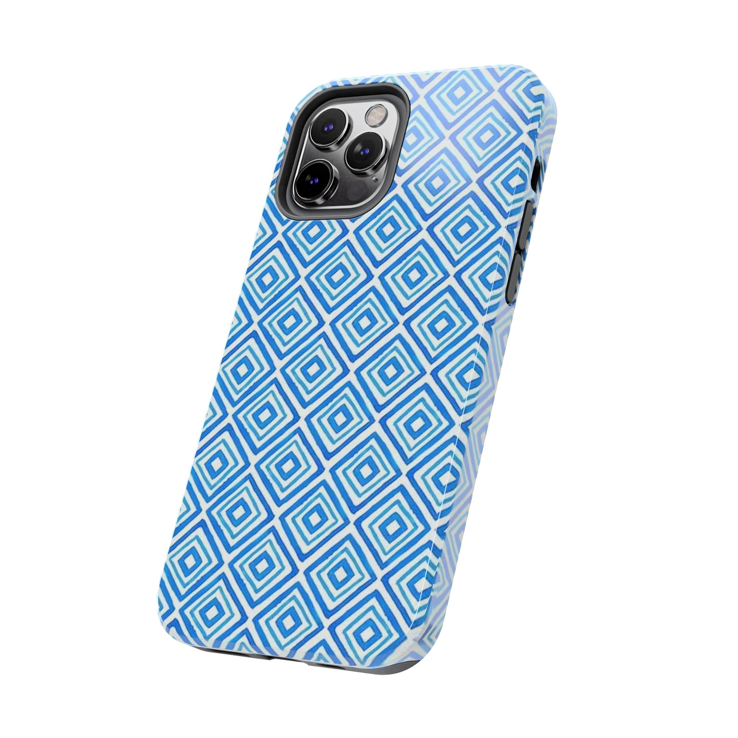 Light Blue and White Square Case