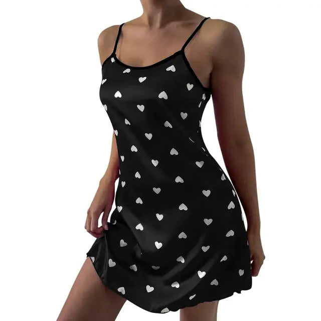 Thin Silk Halter Nightdress