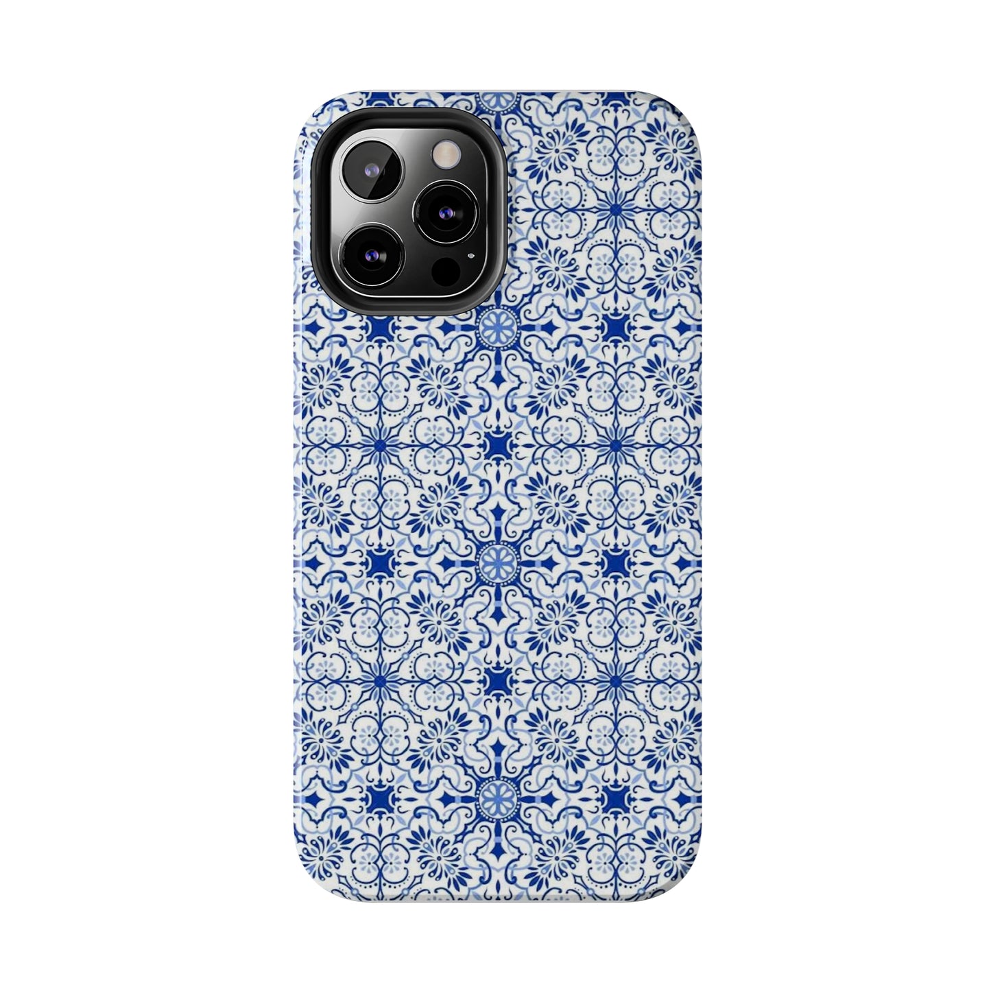 Thin Line Blue Pattern Phone Case