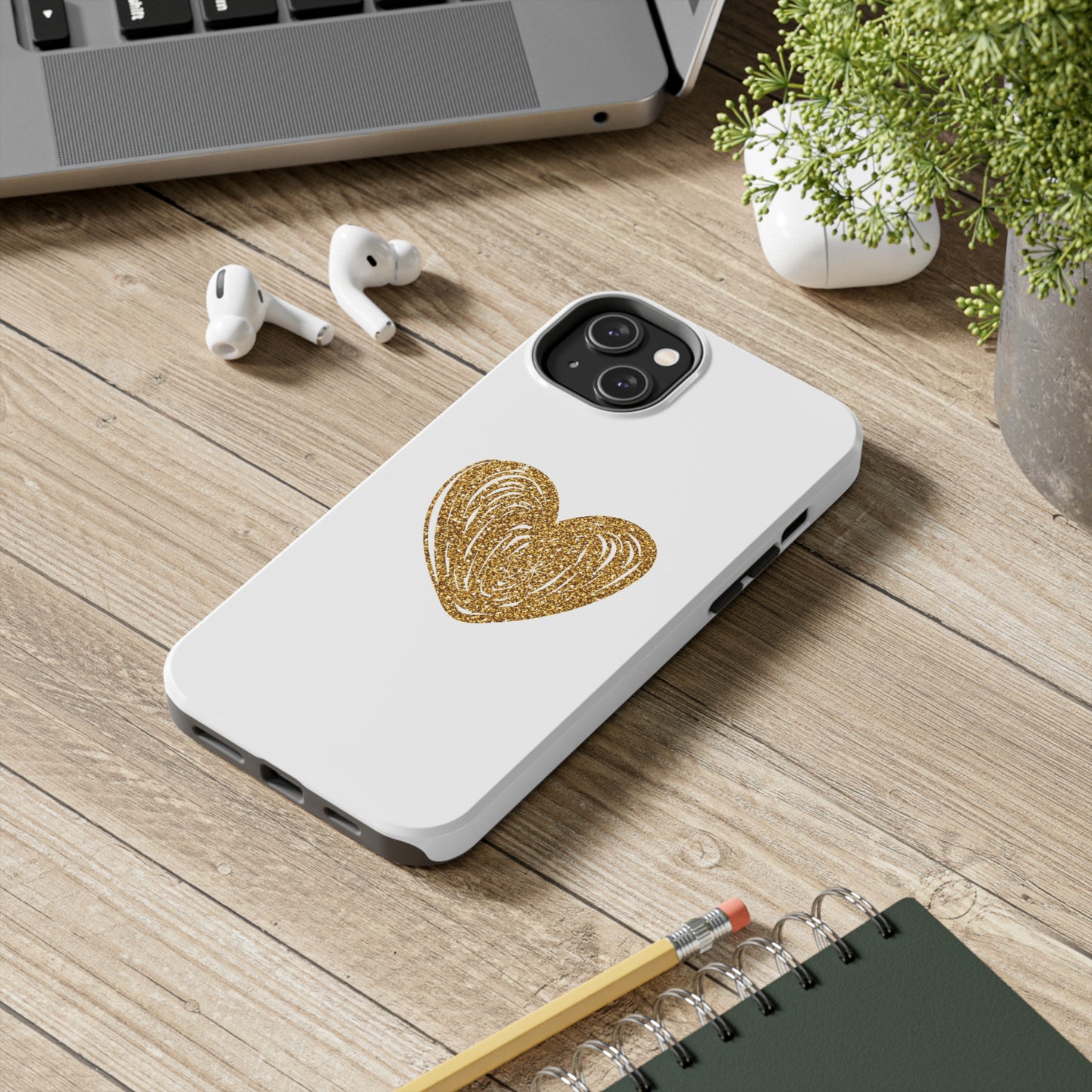 Golden Heart Phone Case