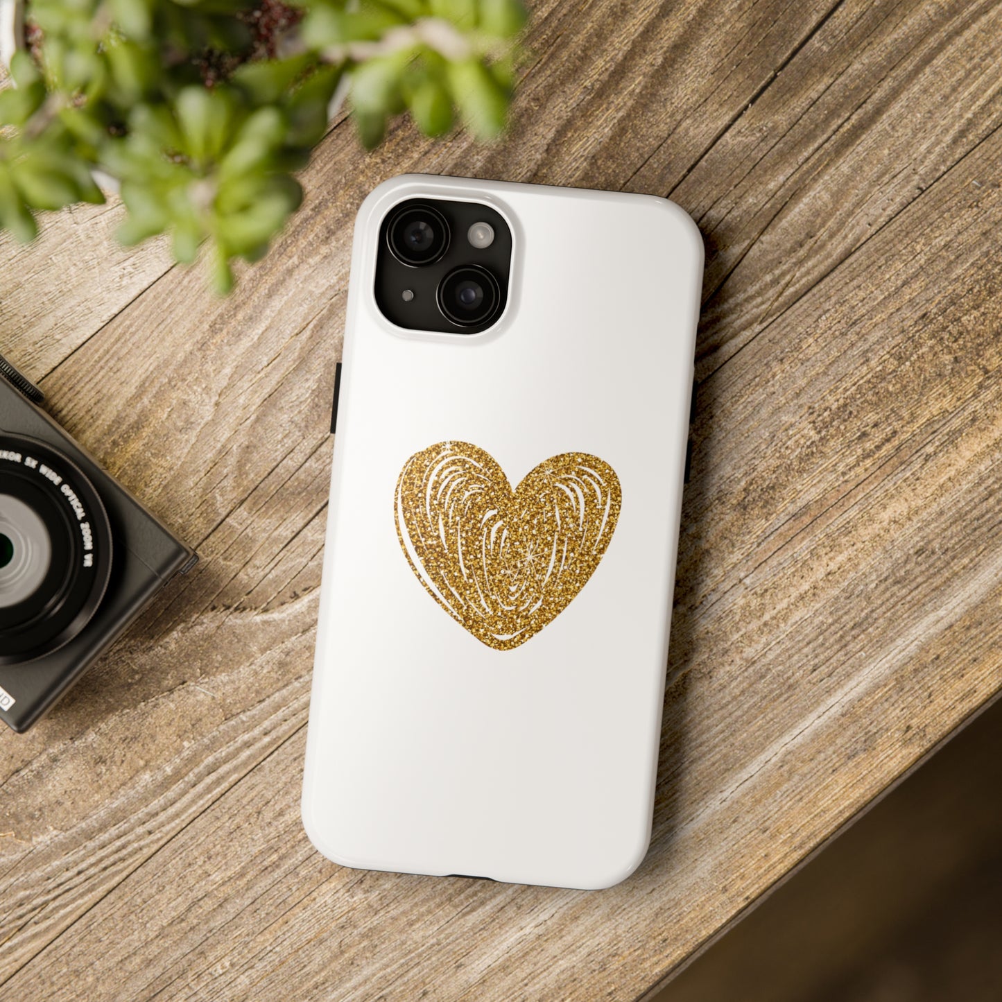 Golden Heart Phone Case