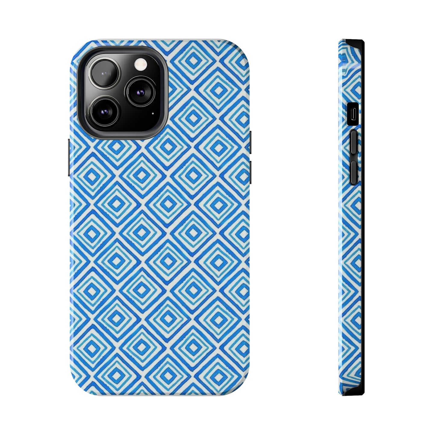 Light Blue and White Square Case
