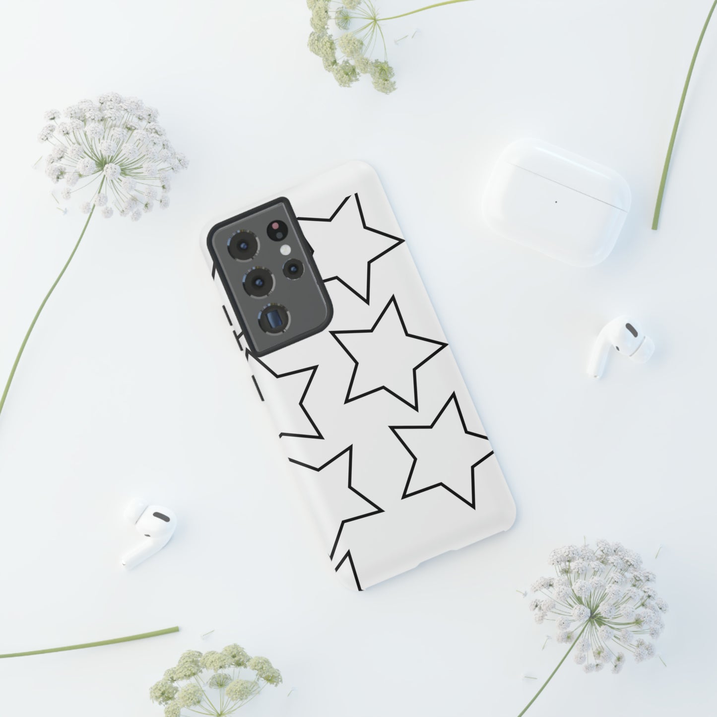 White Big Stars Case