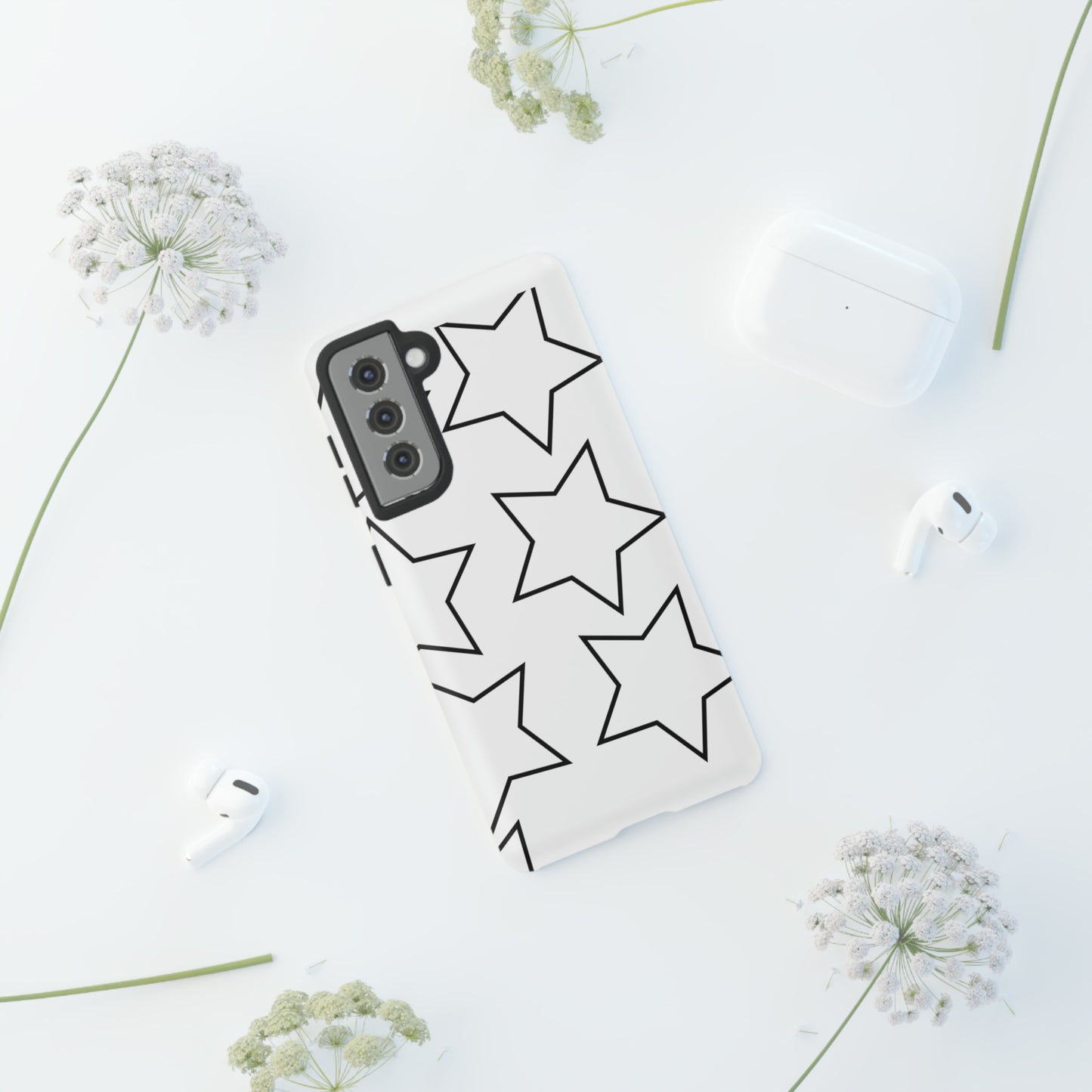 White Big Stars Case