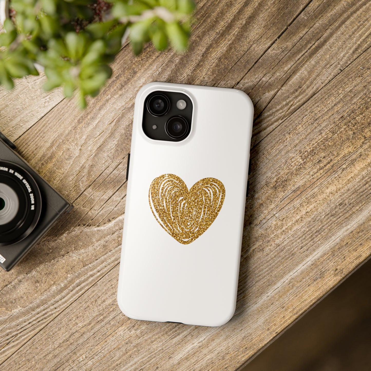 Golden Heart Phone Case