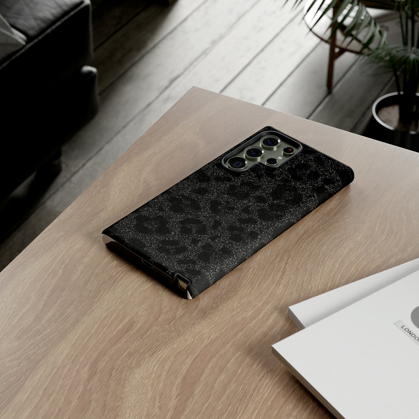 Black Leopard Print Case