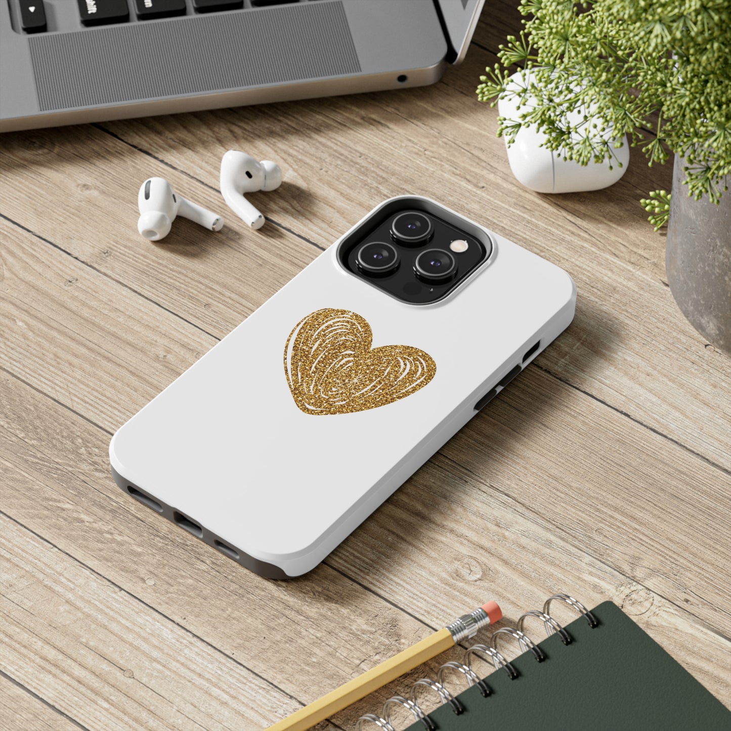 Golden Heart Phone Case