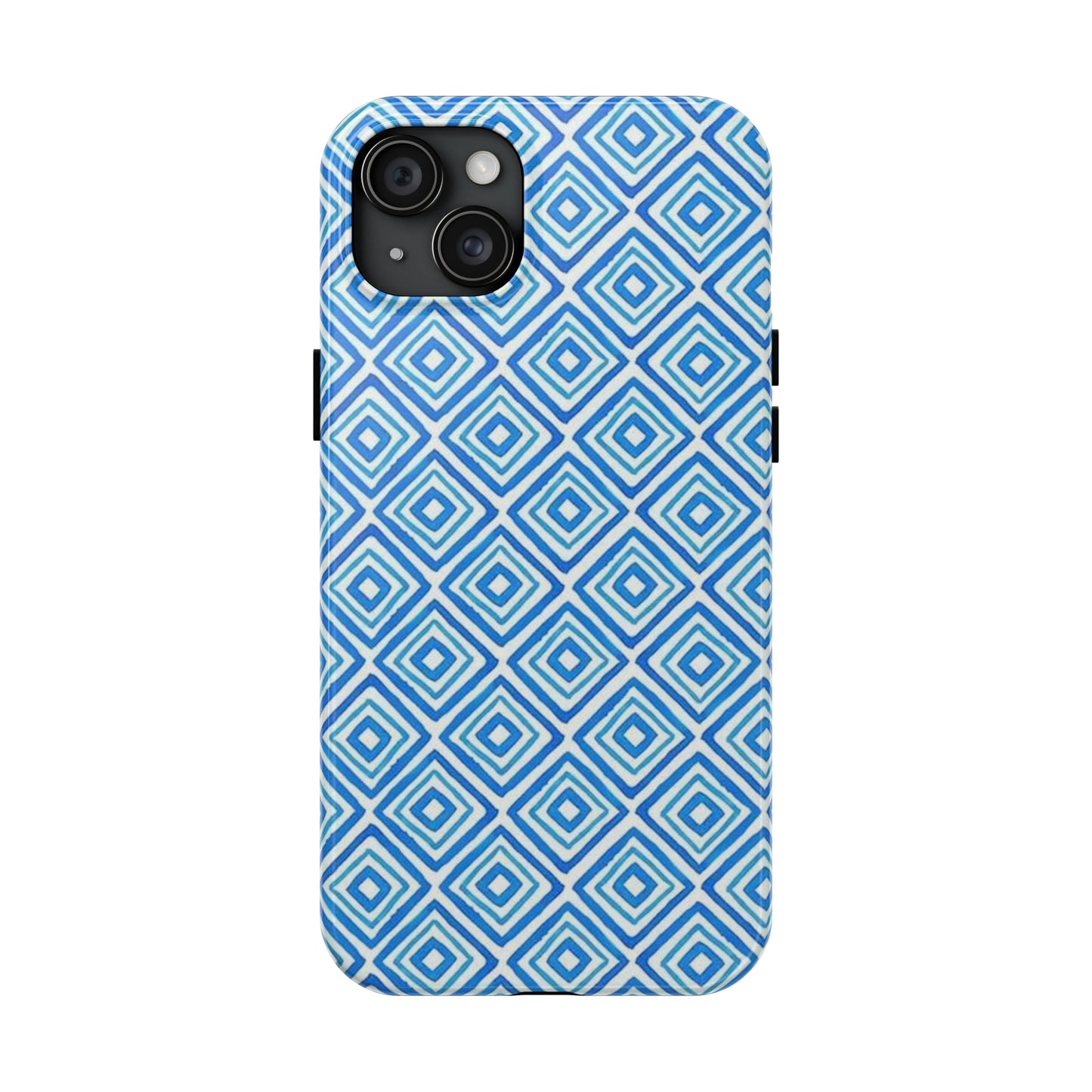 Light Blue and White Square Case