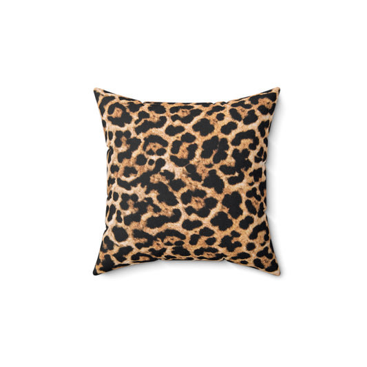 Leopard Print Square Pillow