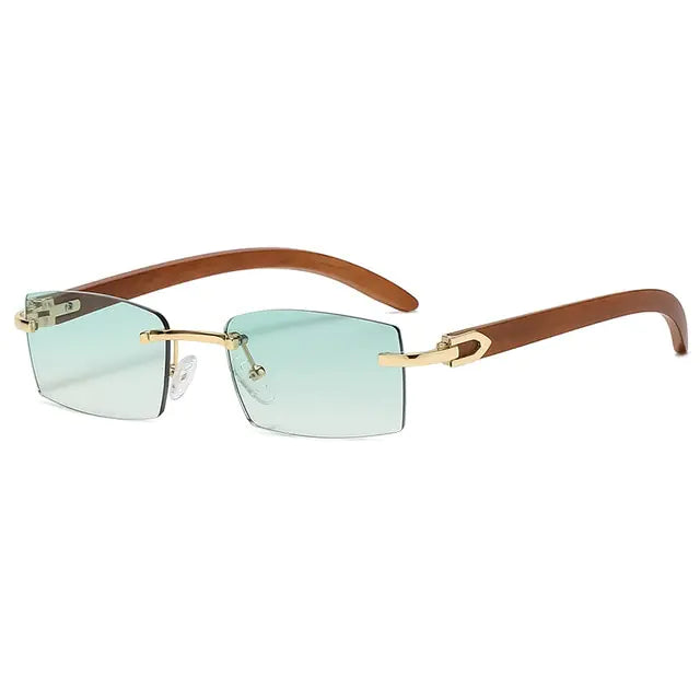 Rectangle Rimless Sunglasses