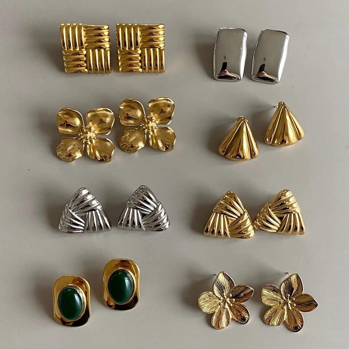 Steel Statement Bold Earrings