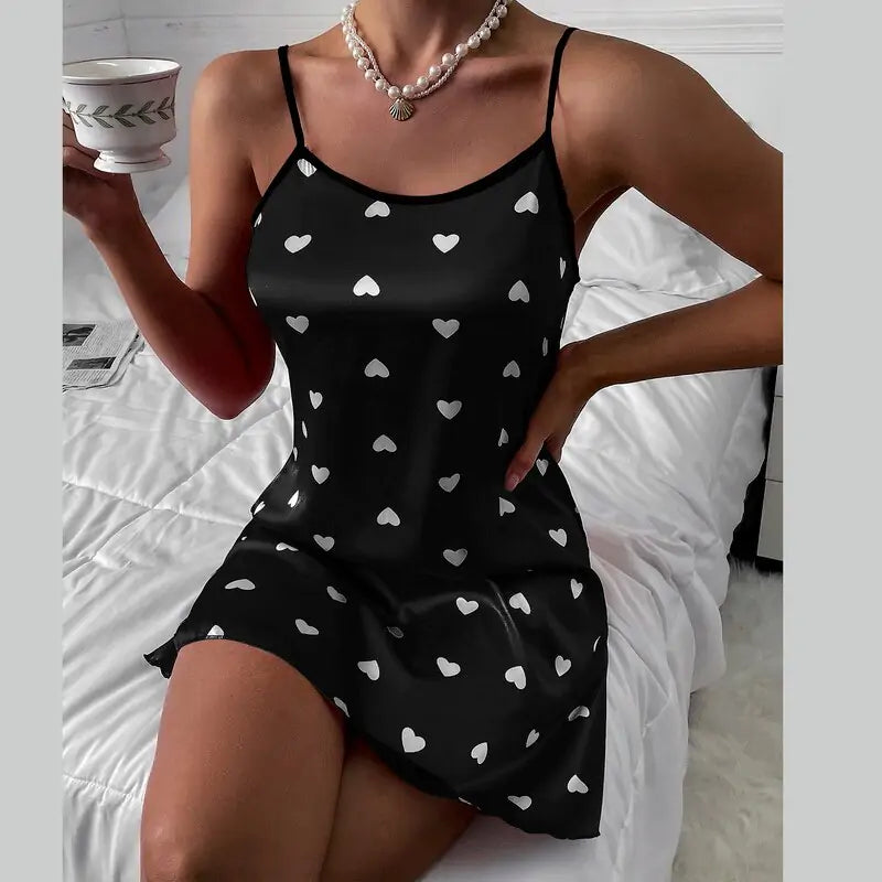 Thin Silk Halter Nightdress