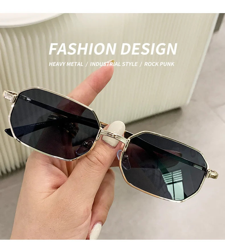 Narrow Rectangle Sun Glasses