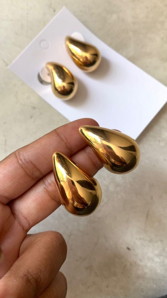 Chunky Dome Drop Earrings