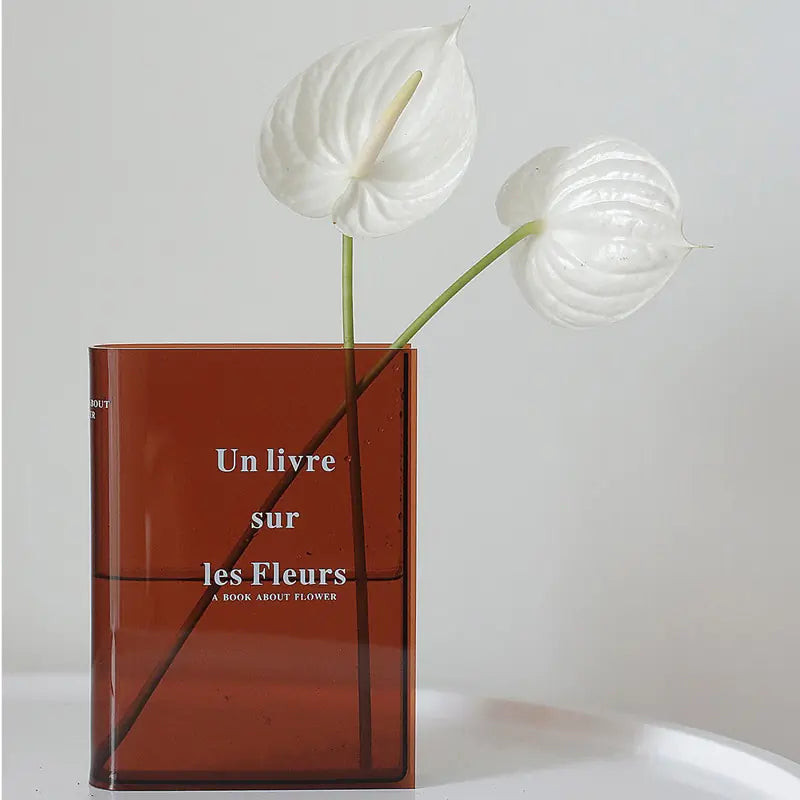 Book Acrylic Flower Vase