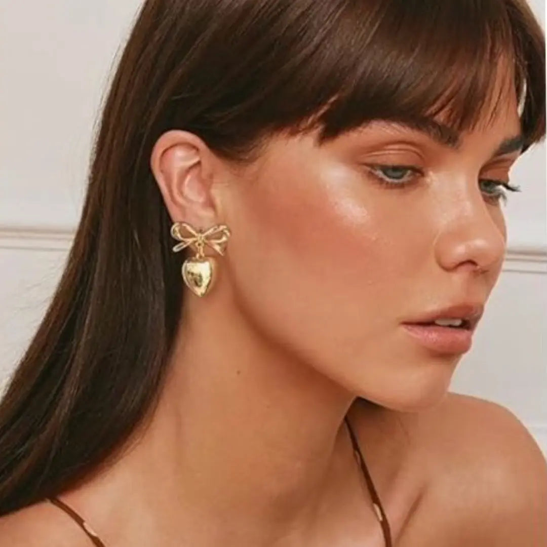 Golden Heart Earrings