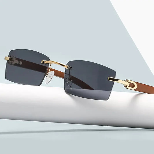 Rectangle Rimless Sunglasses
