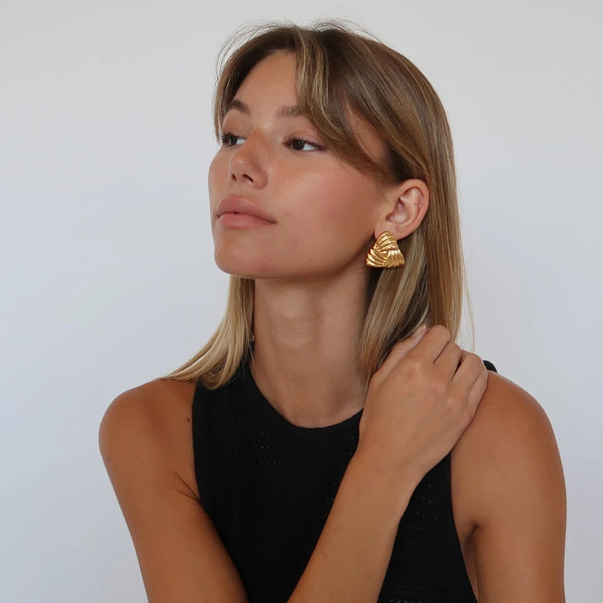 Steel Statement Bold Earrings
