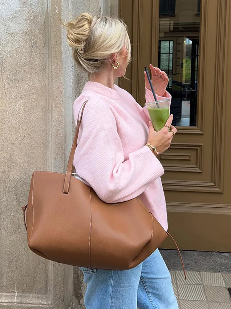 Casual O-neck Long Sleeve Loose Sweater