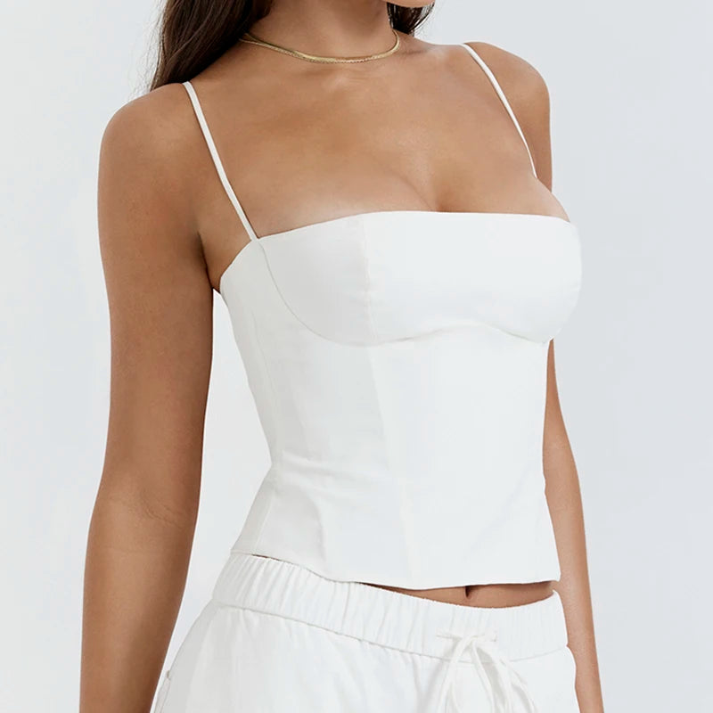 Zip Up Bustier Crop Top
