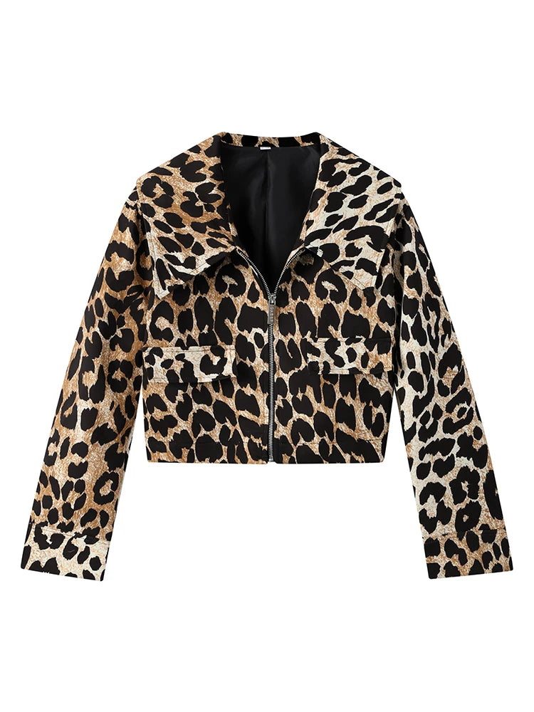 Leopard Print Short Coat