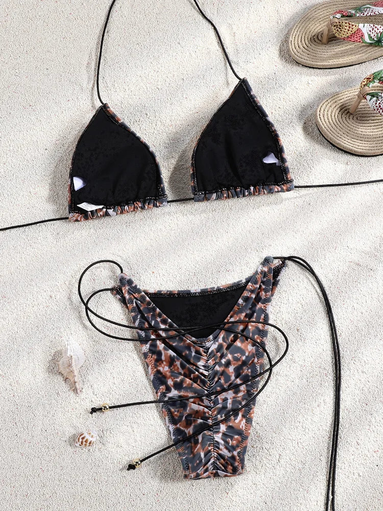 Bikini String High Cut Swimsuit