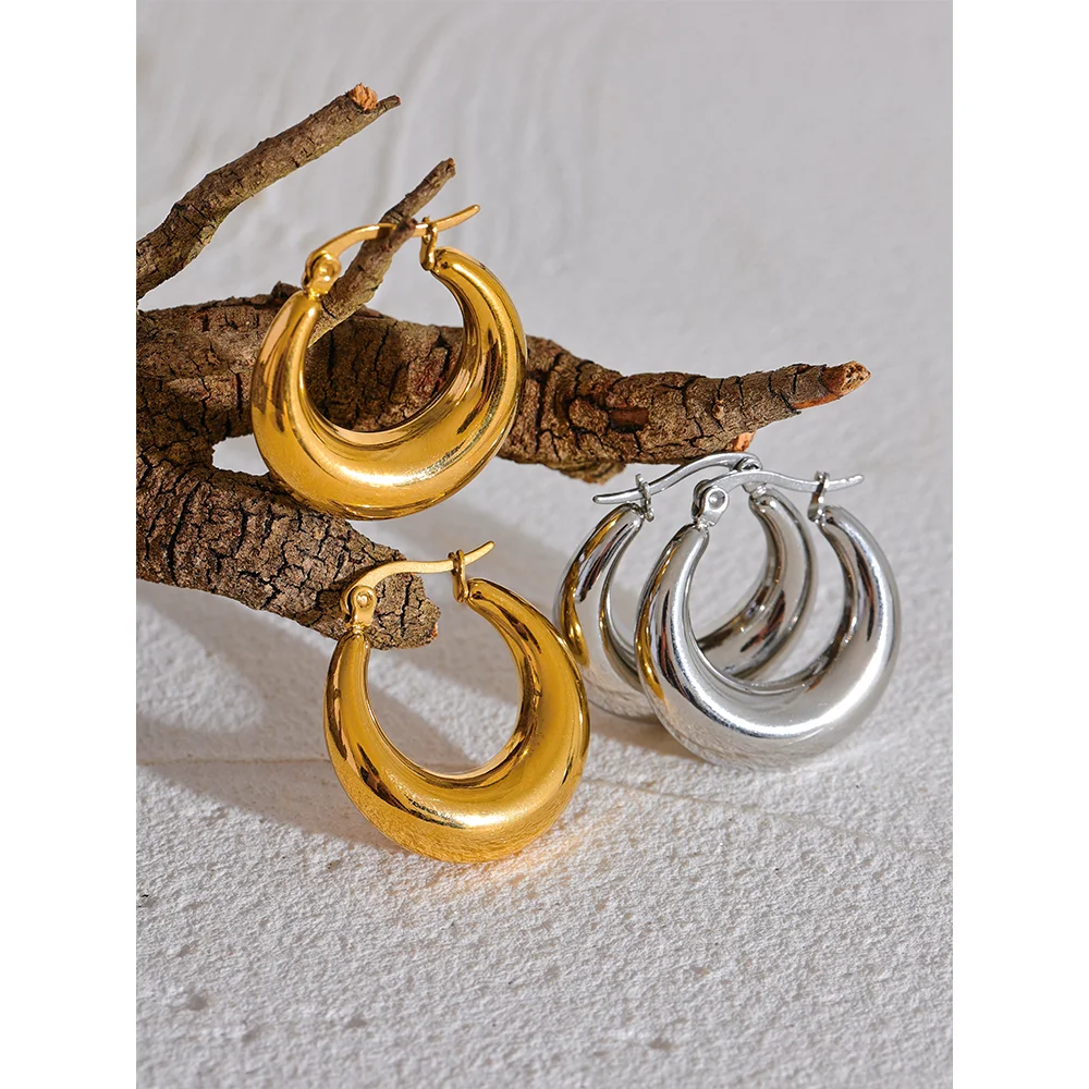 Stainless Steel Hoop Earrings