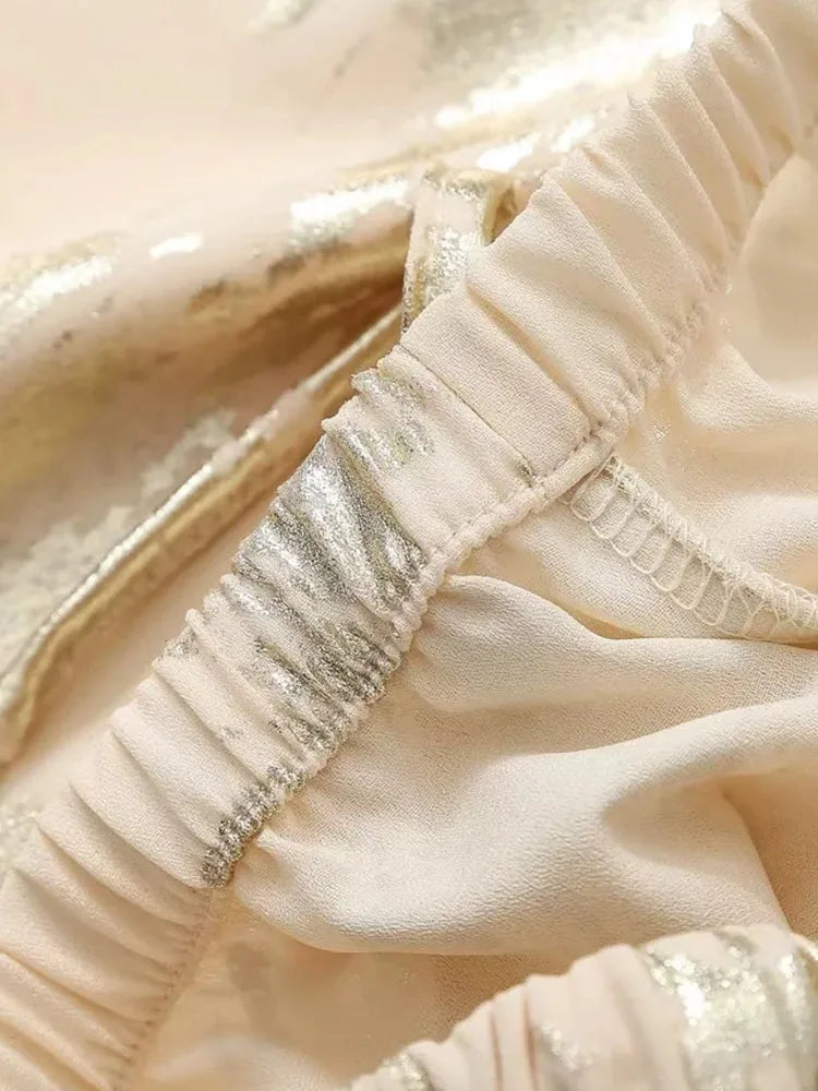 Metal Print Trousers