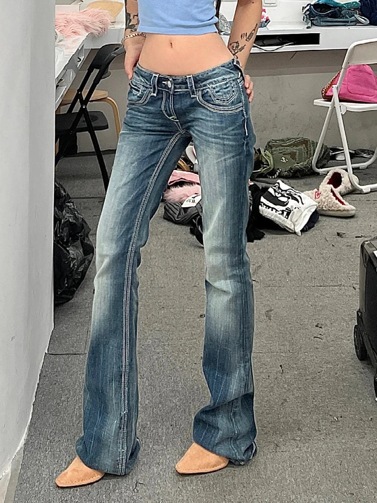Low Waist Boot Cut Jeans