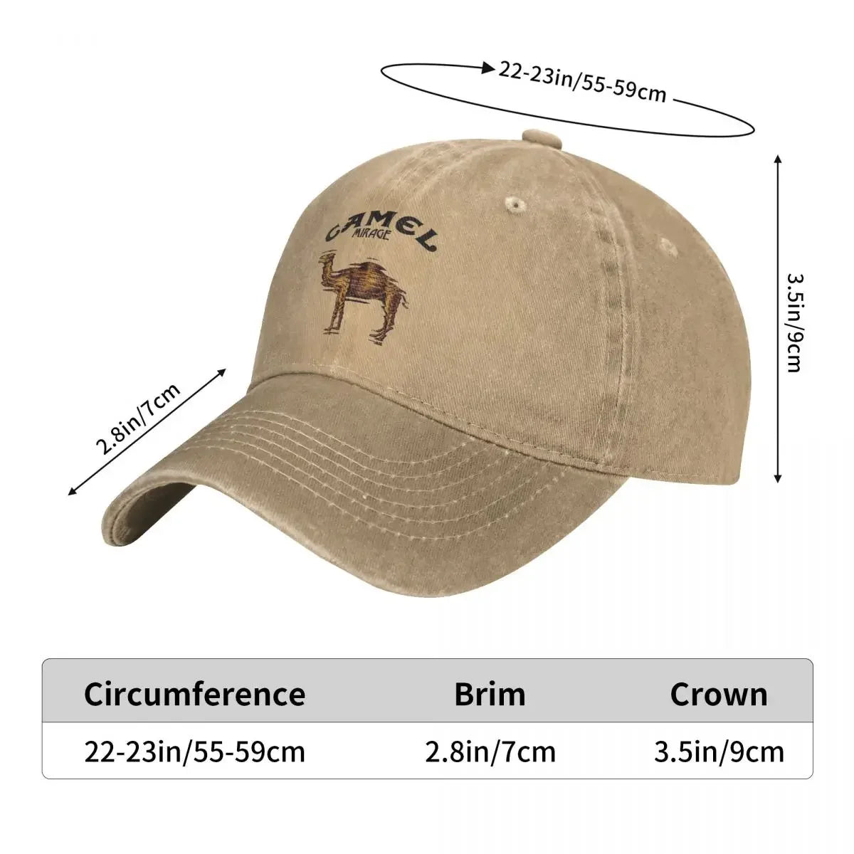 Camel Mirage Baseball Caps