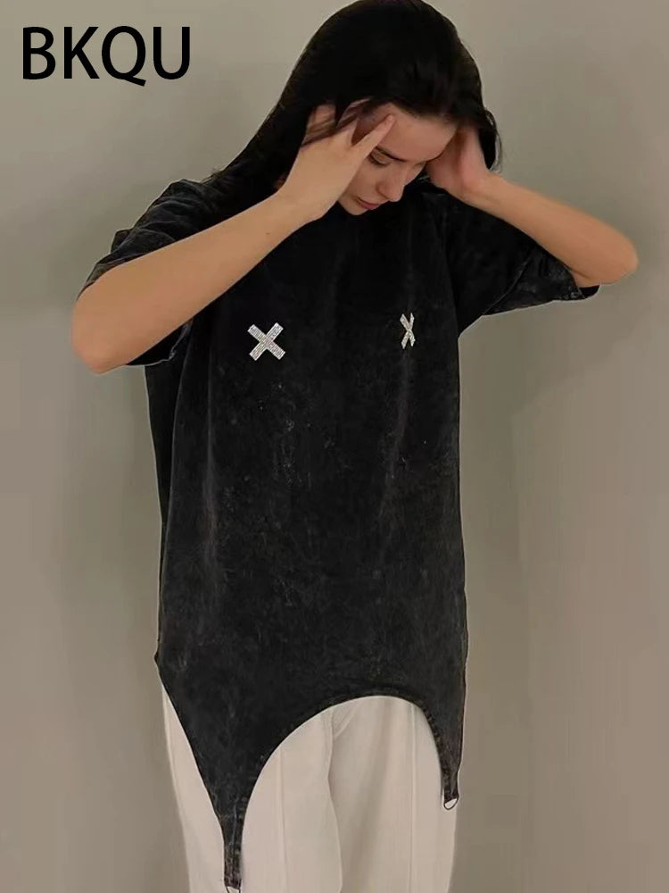 Rhinestone Loose T-Shirt