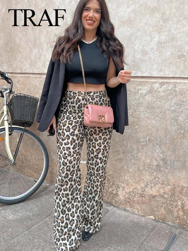 Vintage Leopard Print Pants