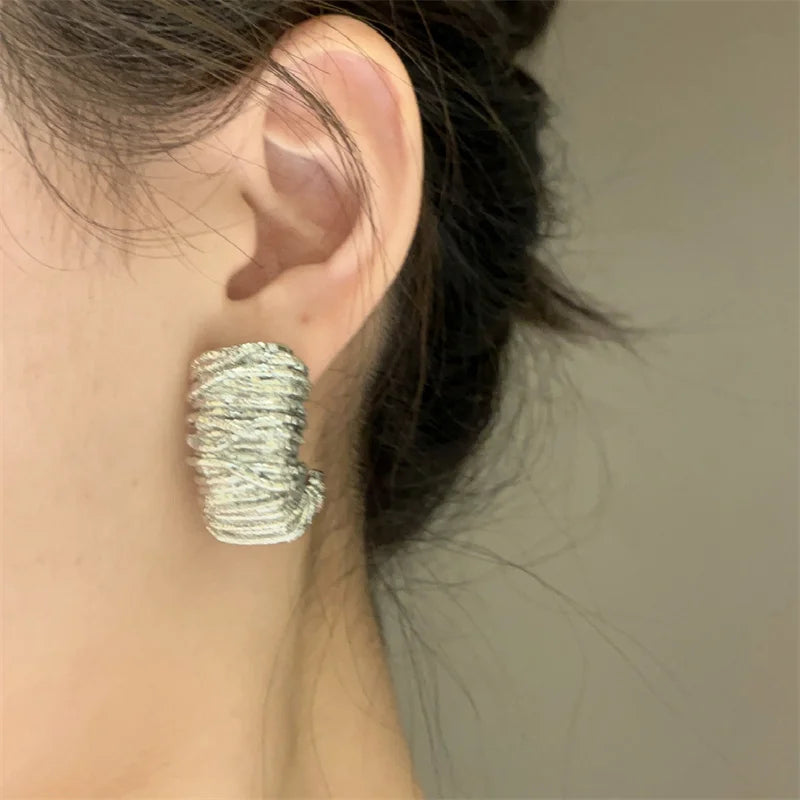 Irregular Grain Stud Earrings