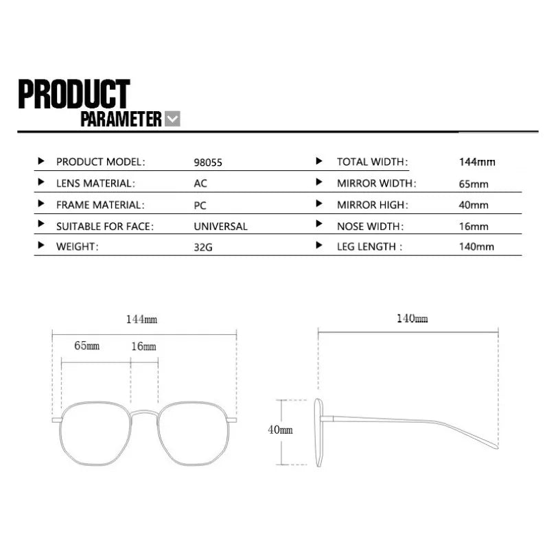 Retro Classic Rectangle Sunglasses