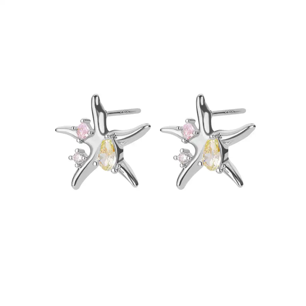 Water Drop Star Studs