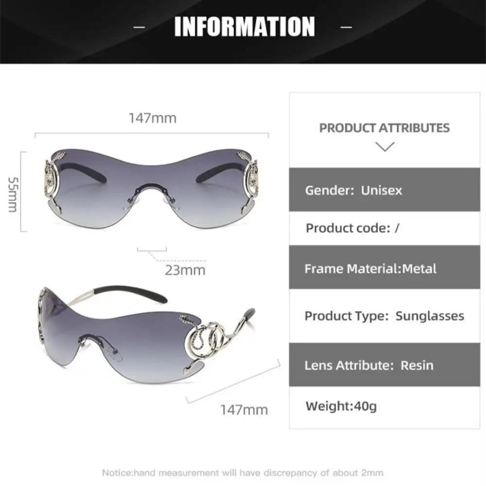 Rimless Metal Frame Glasses