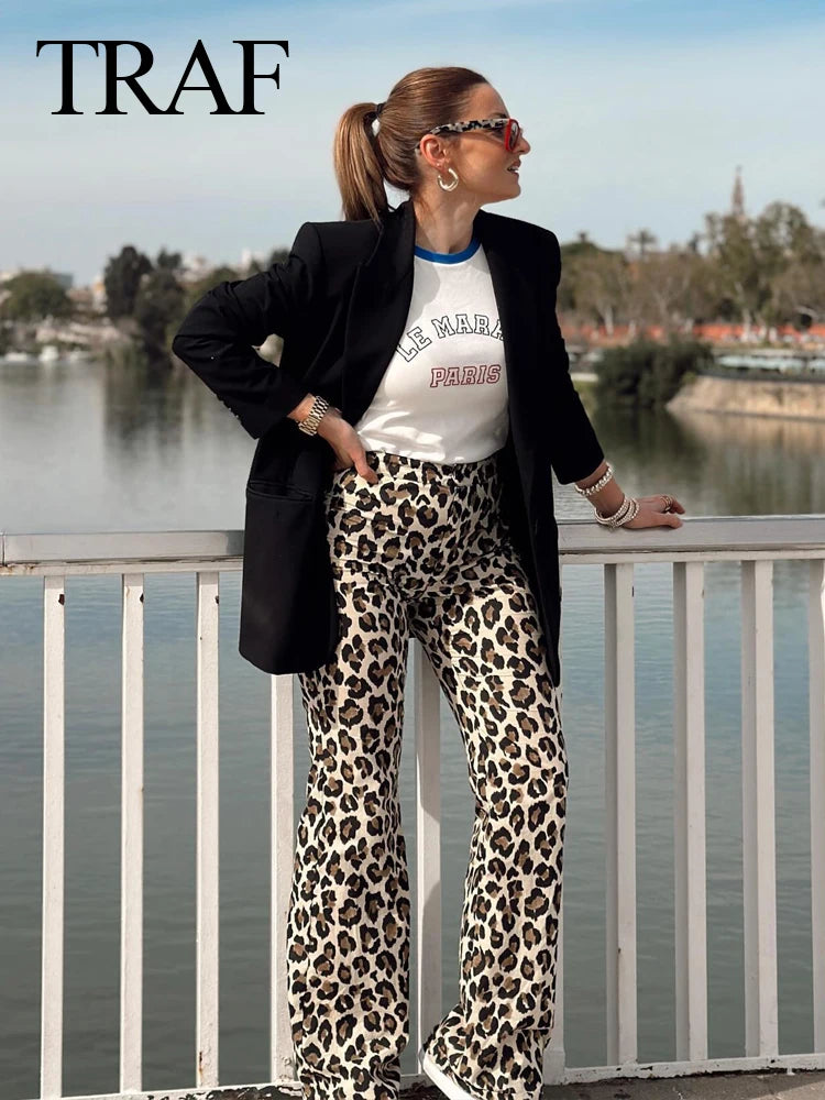 Vintage Leopard Print Pants