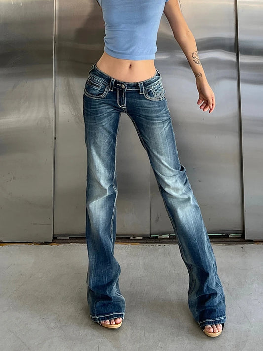 Low Waist Boot Cut Jeans