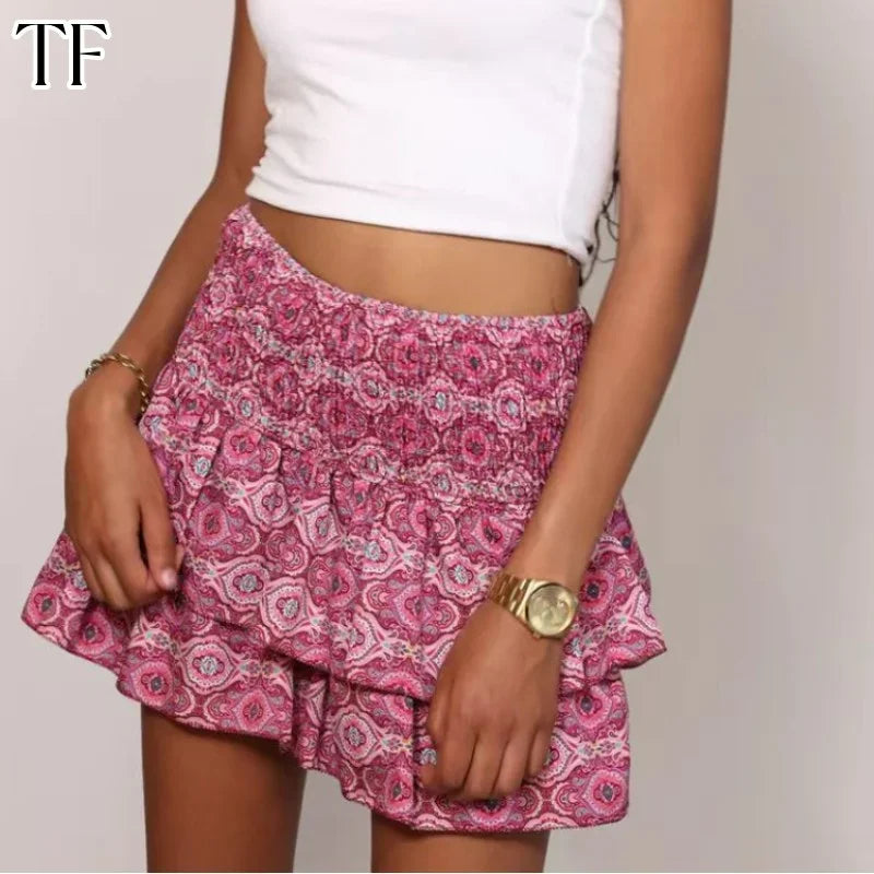 Ruffle Miniskirt