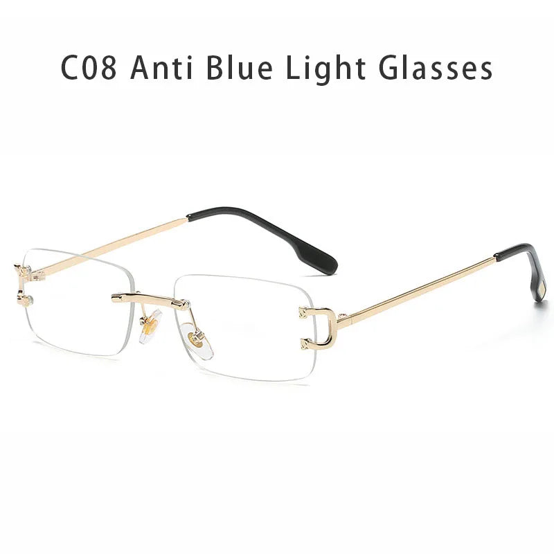 Rimless Small Square Tea Shades