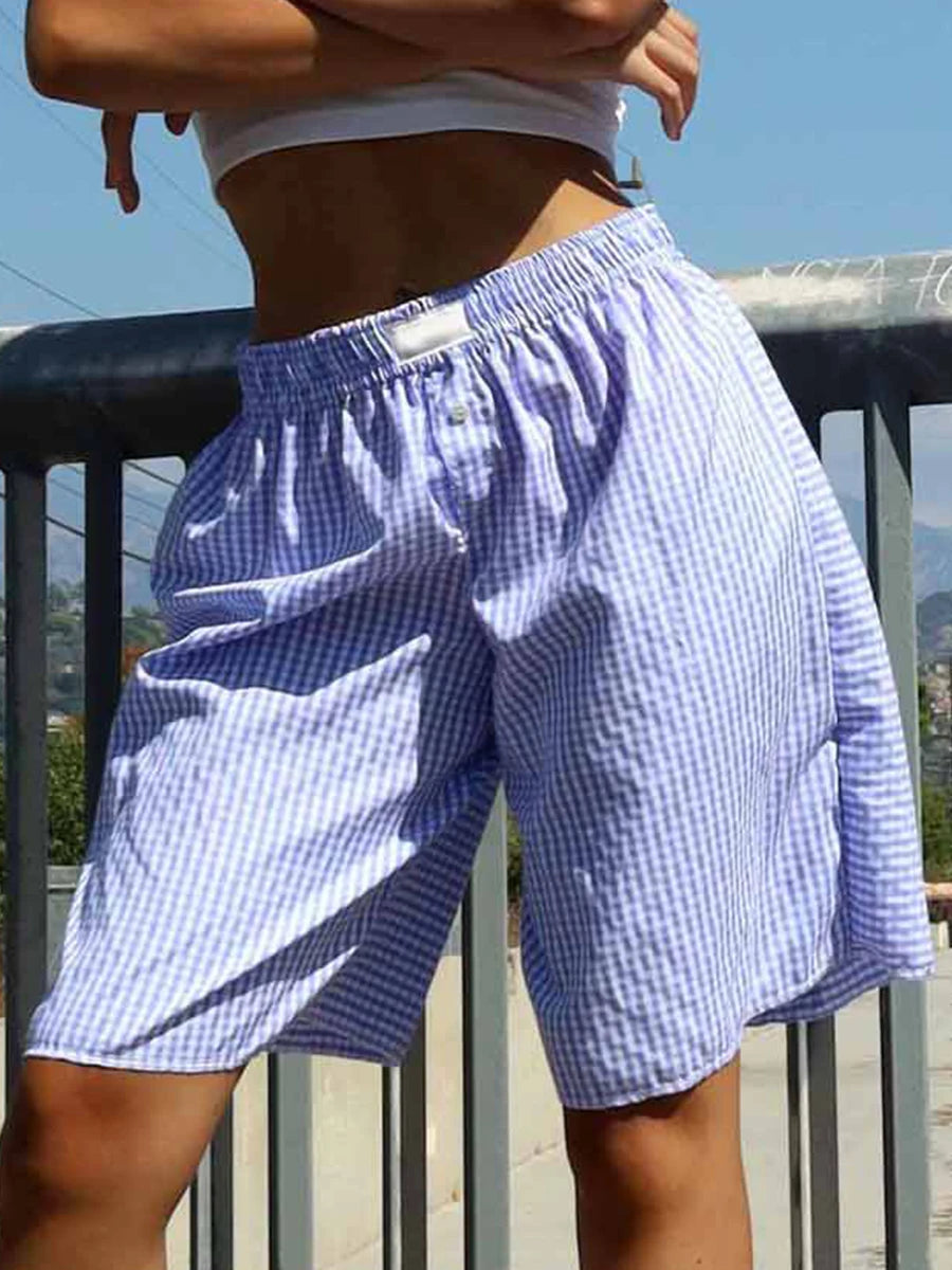 Plaid Lounging Shorts