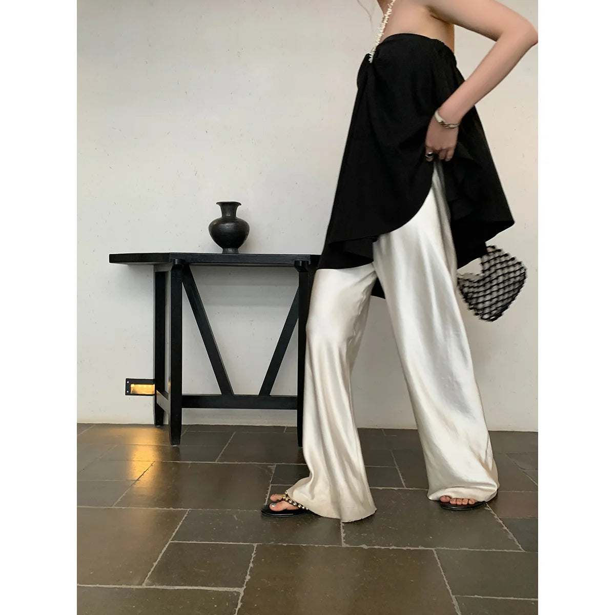 Satin Wide Leg Pants
