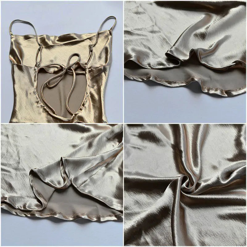 Tight Fancy Satin Dress