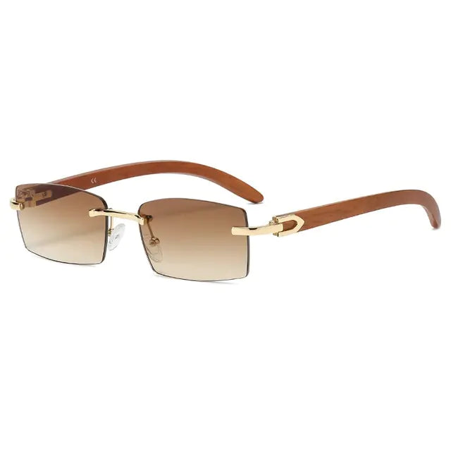 Rectangle Rimless Sunglasses