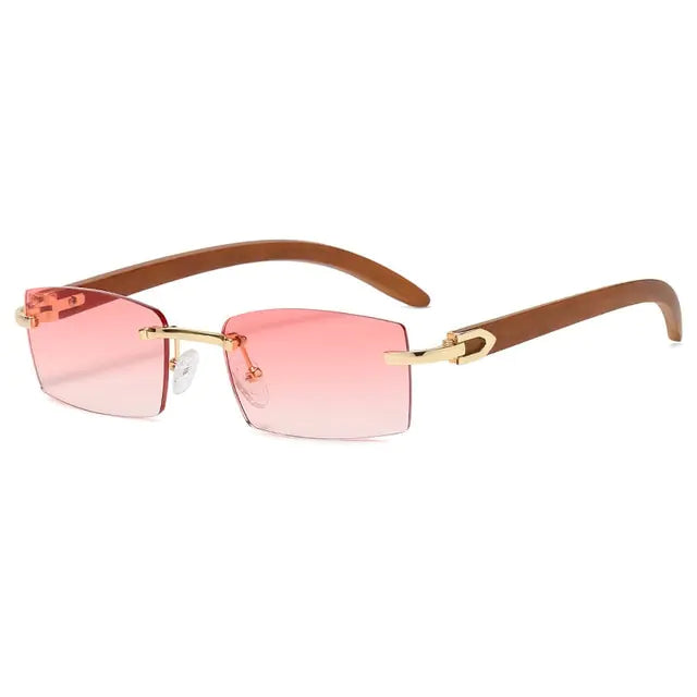 Rectangle Rimless Sunglasses