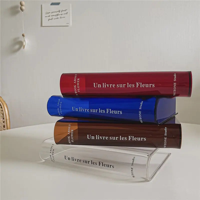 Book Acrylic Flower Vase
