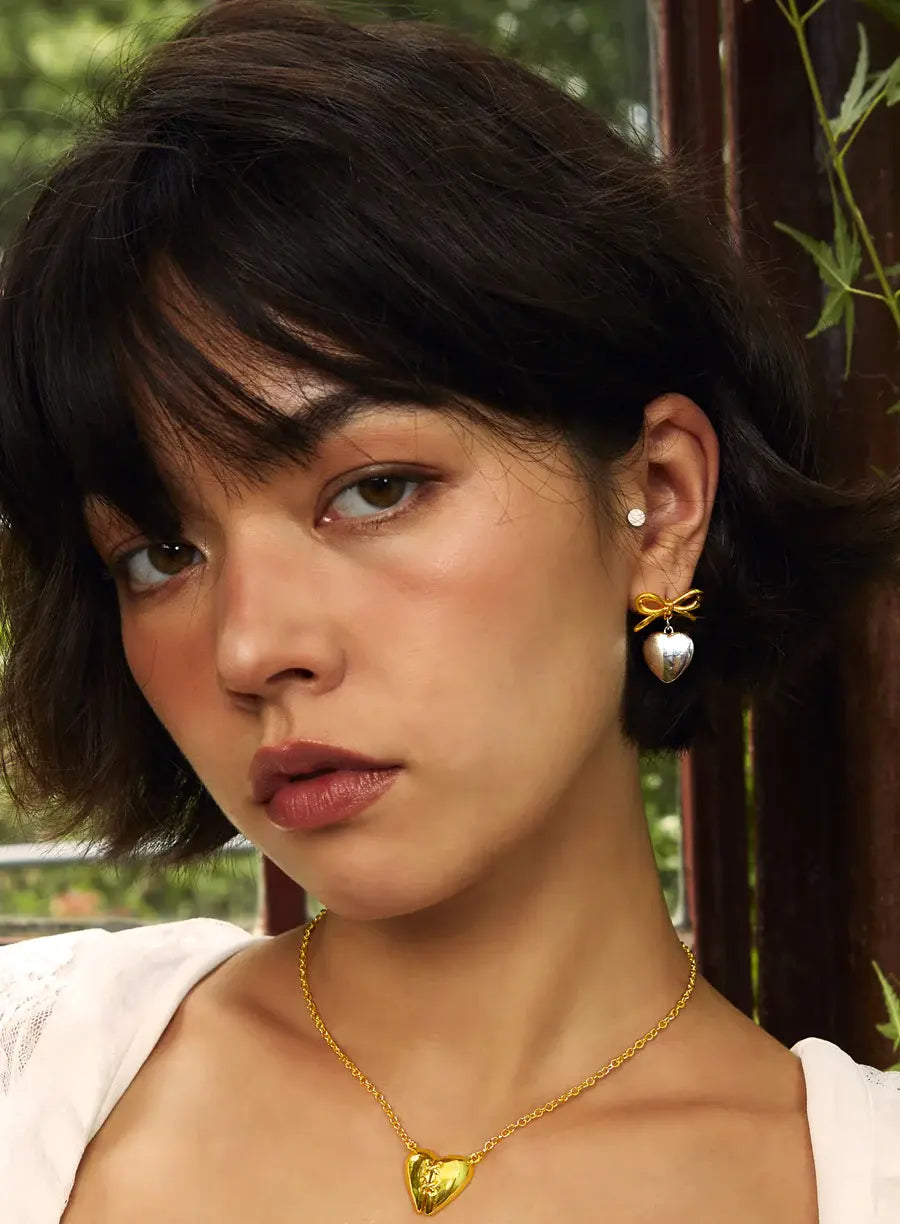 Golden Heart Earrings